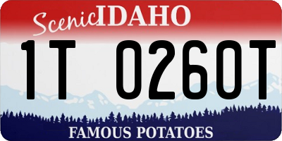 ID license plate 1T0260T