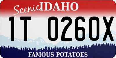ID license plate 1T0260X