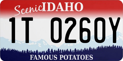 ID license plate 1T0260Y