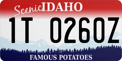 ID license plate 1T0260Z