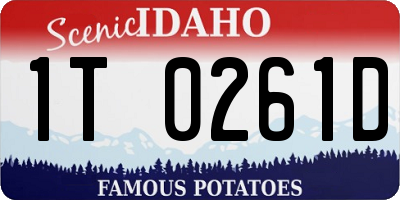 ID license plate 1T0261D
