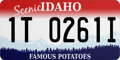 ID license plate 1T0261I