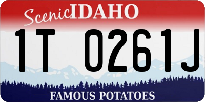 ID license plate 1T0261J