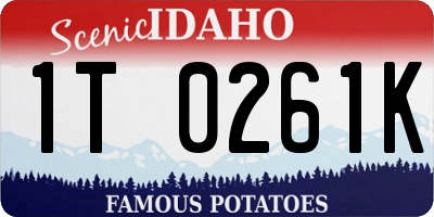 ID license plate 1T0261K