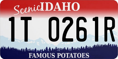 ID license plate 1T0261R