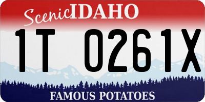 ID license plate 1T0261X