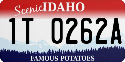 ID license plate 1T0262A