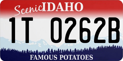 ID license plate 1T0262B