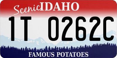 ID license plate 1T0262C