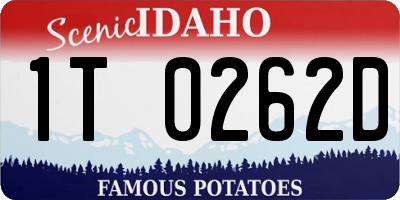 ID license plate 1T0262D