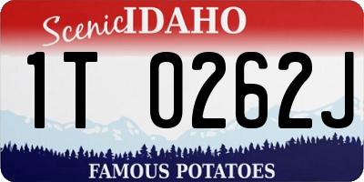 ID license plate 1T0262J