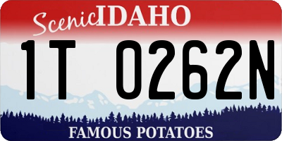 ID license plate 1T0262N