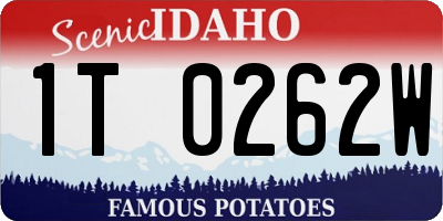 ID license plate 1T0262W