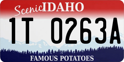 ID license plate 1T0263A