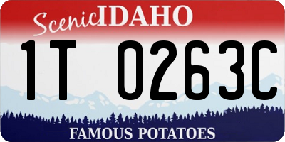 ID license plate 1T0263C