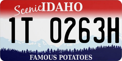 ID license plate 1T0263H