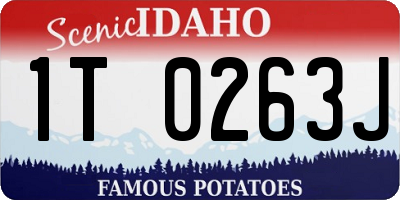 ID license plate 1T0263J