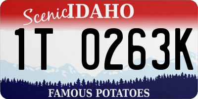 ID license plate 1T0263K