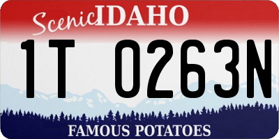 ID license plate 1T0263N