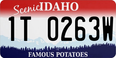 ID license plate 1T0263W