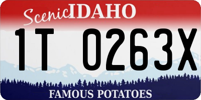 ID license plate 1T0263X