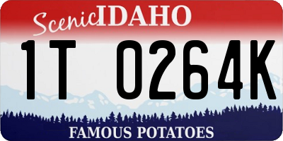ID license plate 1T0264K