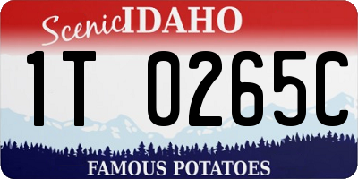 ID license plate 1T0265C