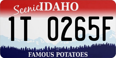 ID license plate 1T0265F