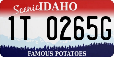 ID license plate 1T0265G