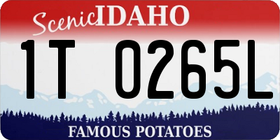 ID license plate 1T0265L