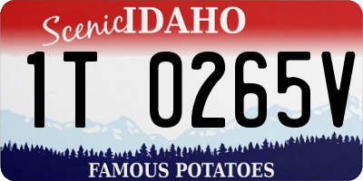 ID license plate 1T0265V