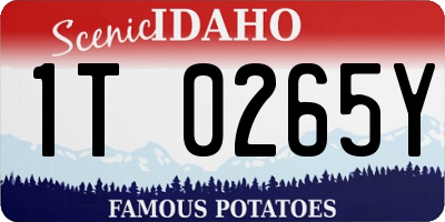 ID license plate 1T0265Y