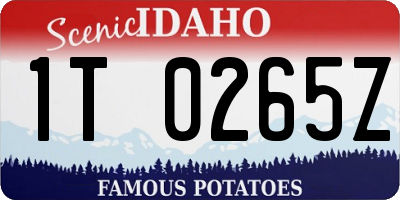 ID license plate 1T0265Z