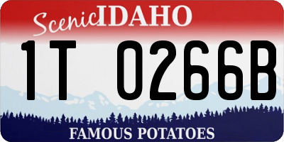 ID license plate 1T0266B