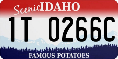 ID license plate 1T0266C