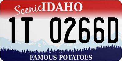 ID license plate 1T0266D