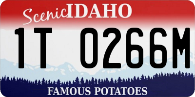 ID license plate 1T0266M