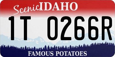 ID license plate 1T0266R
