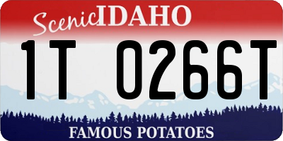 ID license plate 1T0266T