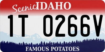 ID license plate 1T0266V