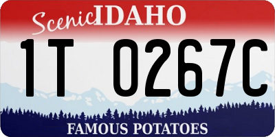ID license plate 1T0267C