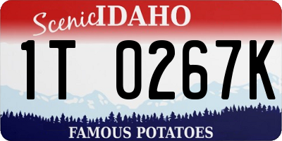 ID license plate 1T0267K
