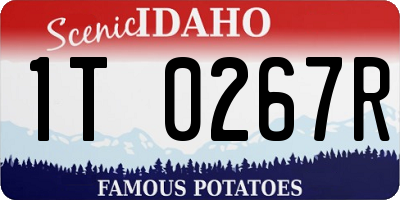 ID license plate 1T0267R
