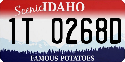 ID license plate 1T0268D