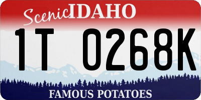 ID license plate 1T0268K