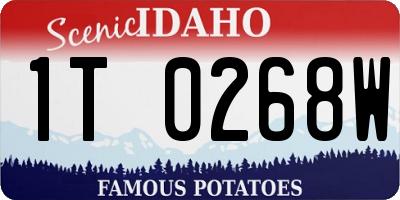 ID license plate 1T0268W