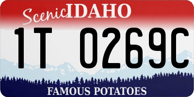 ID license plate 1T0269C