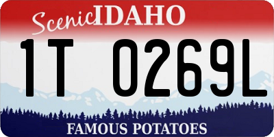 ID license plate 1T0269L