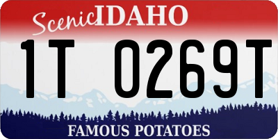 ID license plate 1T0269T