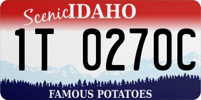 ID license plate 1T0270C